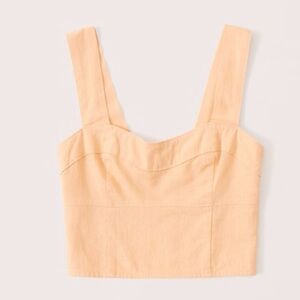 Abercrombie and fitch linen blend corset top new with tags